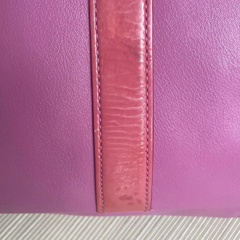 Y2K Pink Coach Leatherware Tote 9762 | Leather Shoulder Bag, Barbiecore